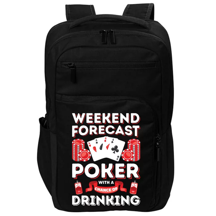 Vintage Weekend Forecast Poker Drinking Impact Tech Backpack