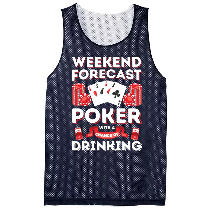 Vintage Weekend Forecast Poker Drinking Mesh Reversible Basketball Jersey Tank