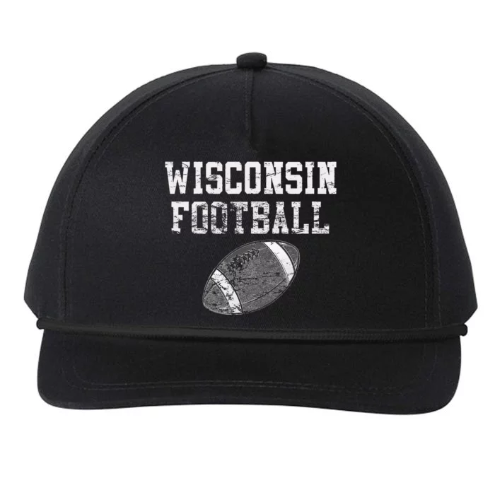 Vintage Wisconsin Football Snapback Five-Panel Rope Hat