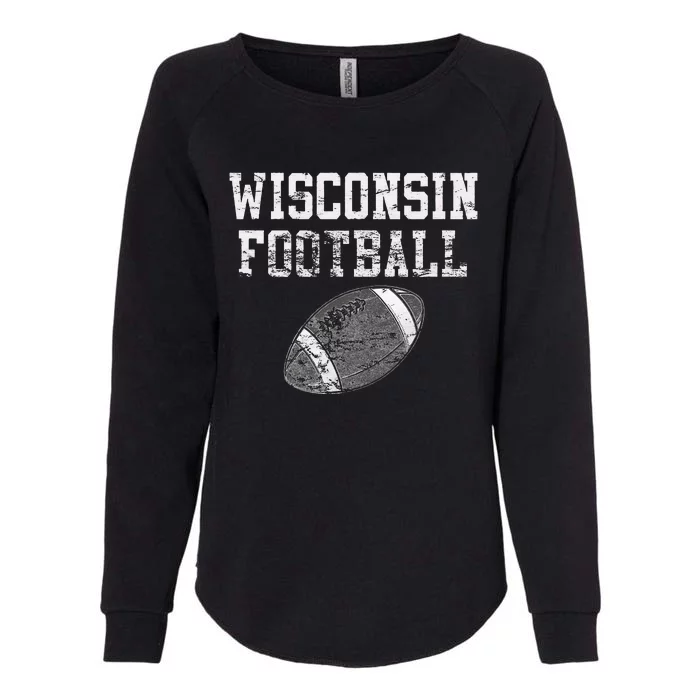 Vintage Wisconsin Football Womens California Wash Sweatshirt