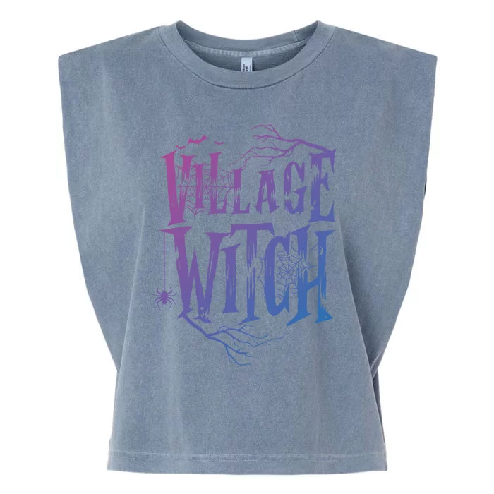 Village Witch Gift Pagan Wicca Witchcraft Halloween Cute Gift Garment-Dyed Women's Muscle Tee