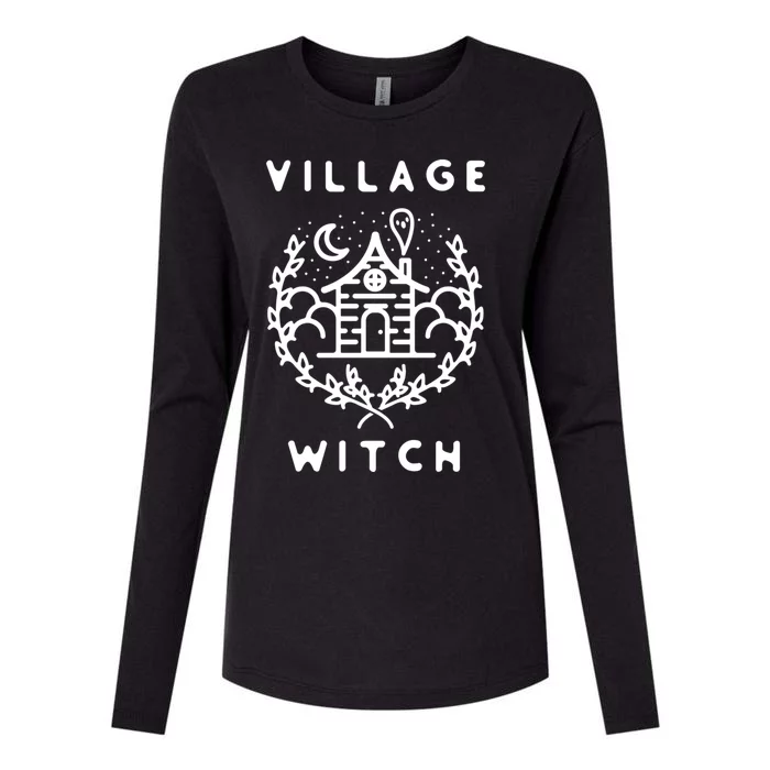 Village Witch Gift Womens Cotton Relaxed Long Sleeve T-Shirt