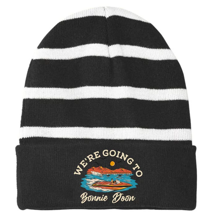 Vintage Were Going To Bonnie Doon Striped Beanie with Solid Band