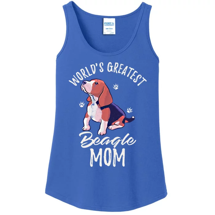 Vintage World's Greatest Beagle Mom Funny Puppy Mama Lover Gift Ladies Essential Tank