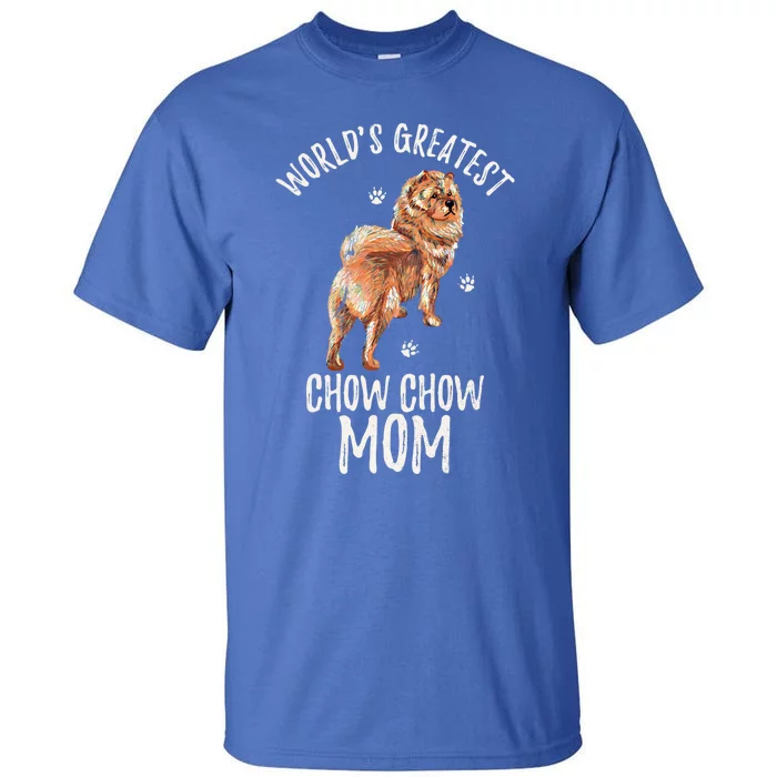 Vintage World's Greatest Chow Chow Mom Funny Dog Mama Lover Gift Tall T-Shirt