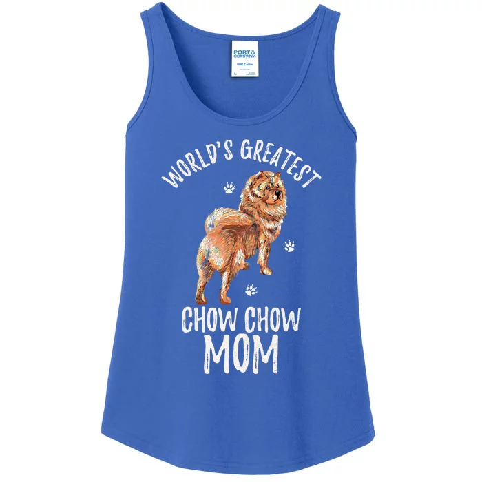 Vintage World's Greatest Chow Chow Mom Funny Dog Mama Lover Gift Ladies Essential Tank