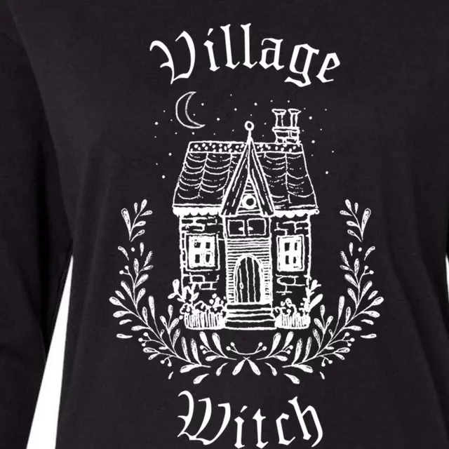 Village Witch Gift Witchy Clothes Pagan Wicca Gift Womens Cotton Relaxed Long Sleeve T-Shirt