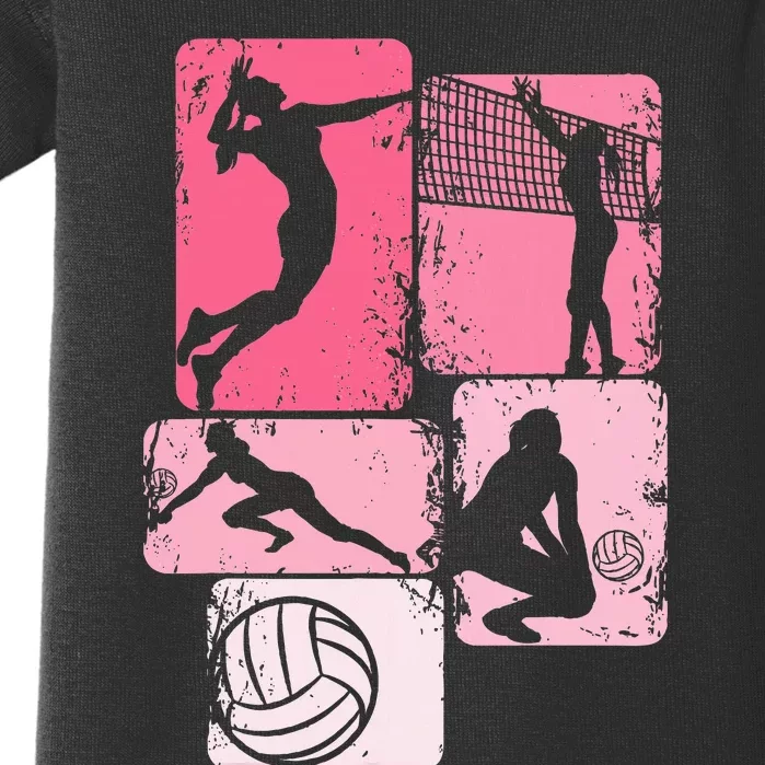 Volleyball Women Girl Player Baby Bodysuit