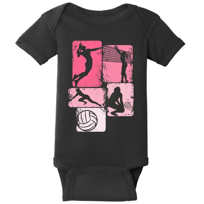 Volleyball Women Girl Player Baby Bodysuit