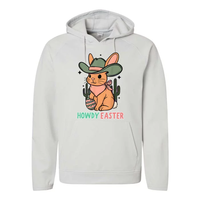 Vintage Western Howdy Easter 2024 Performance Fleece Hoodie