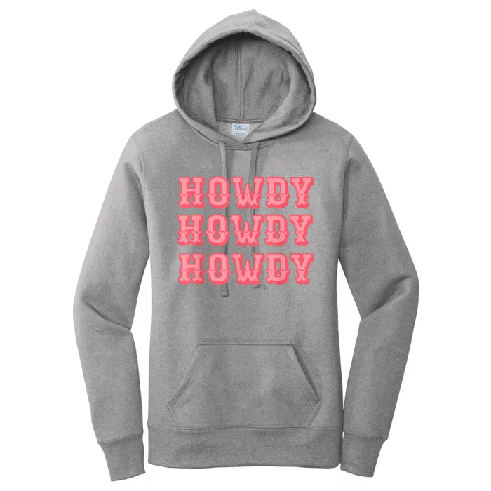 Vintage White Howdy Rodeo Western Country Southern Cowgirl Women's Pullover Hoodie