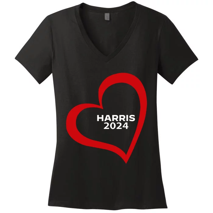 Vera Wang Heart Harris 2024 Women's V-Neck T-Shirt