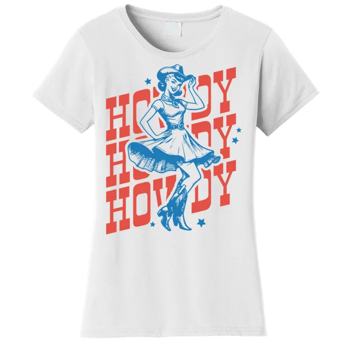 Vintage Western Howdy Rodeo Women Cowgirl Concert Women's T-Shirt