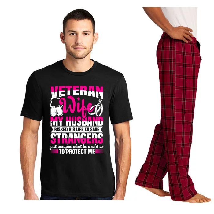 Veteran Wife Husband Soldier Saying For Military Pajama Set