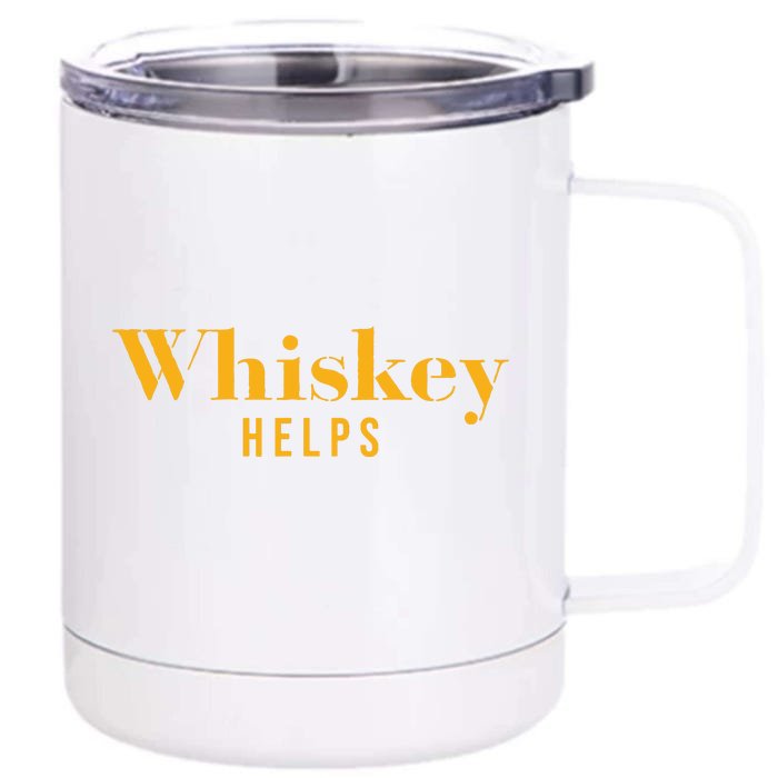 Vintage Whiskey Helps Designer Front & Back 12oz Stainless Steel Tumbler Cup