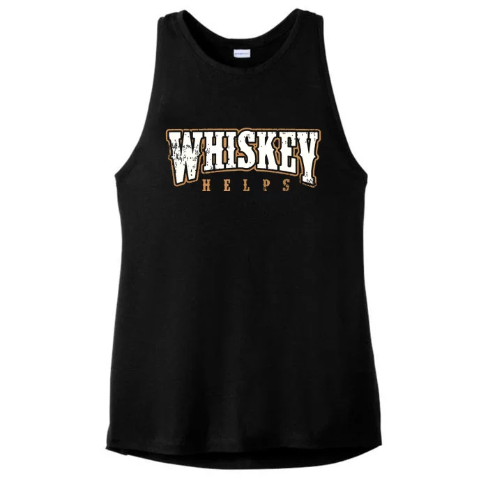 Vintage Whiskey Helps Designer Ladies Tri-Blend Wicking Tank