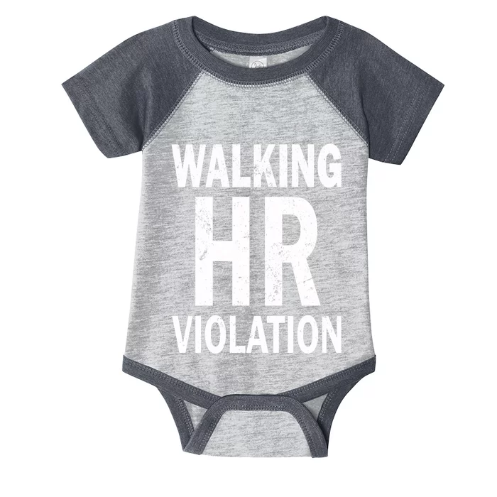 Vintage Walking HR Violation HR Human Resources Nightmare Infant Baby Jersey Bodysuit