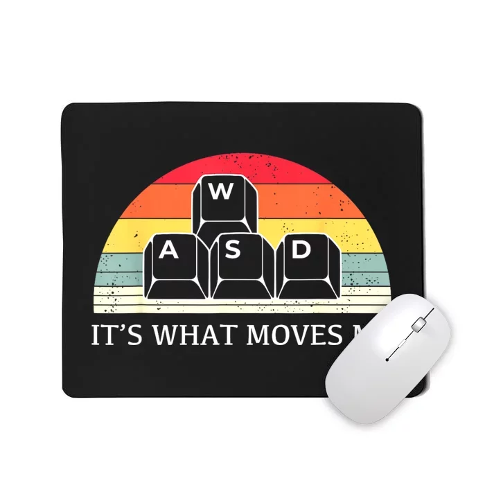 Vintage Wasd ItS What Moves Me Keycaps Computer Video Gamer Mousepad