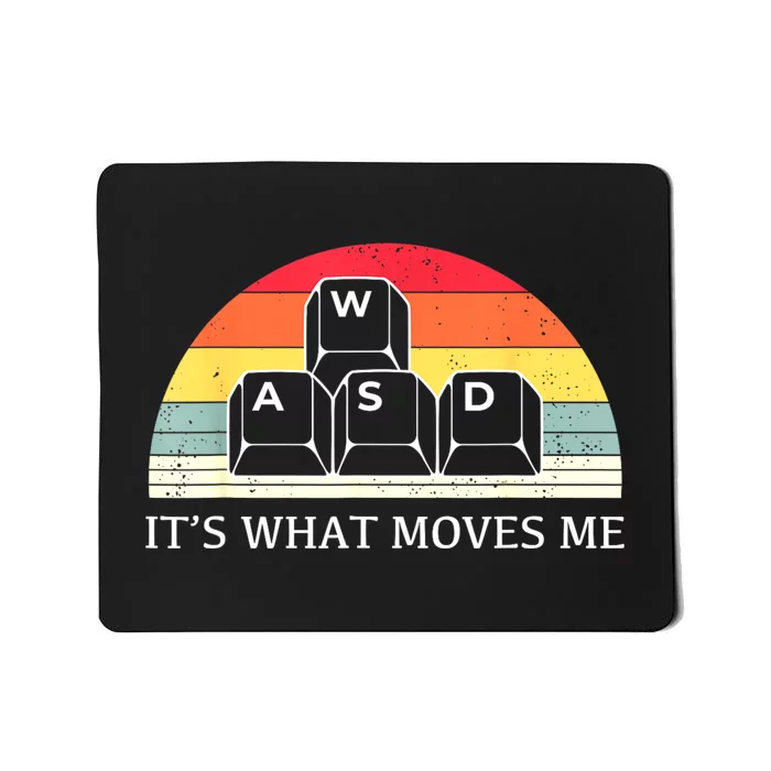 Vintage Wasd ItS What Moves Me Keycaps Computer Video Gamer Mousepad