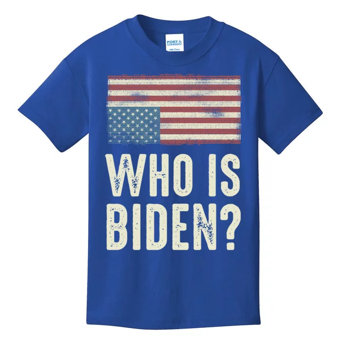 Vintage Who Is Biden? Emergency Flag Gift Kids T-Shirt