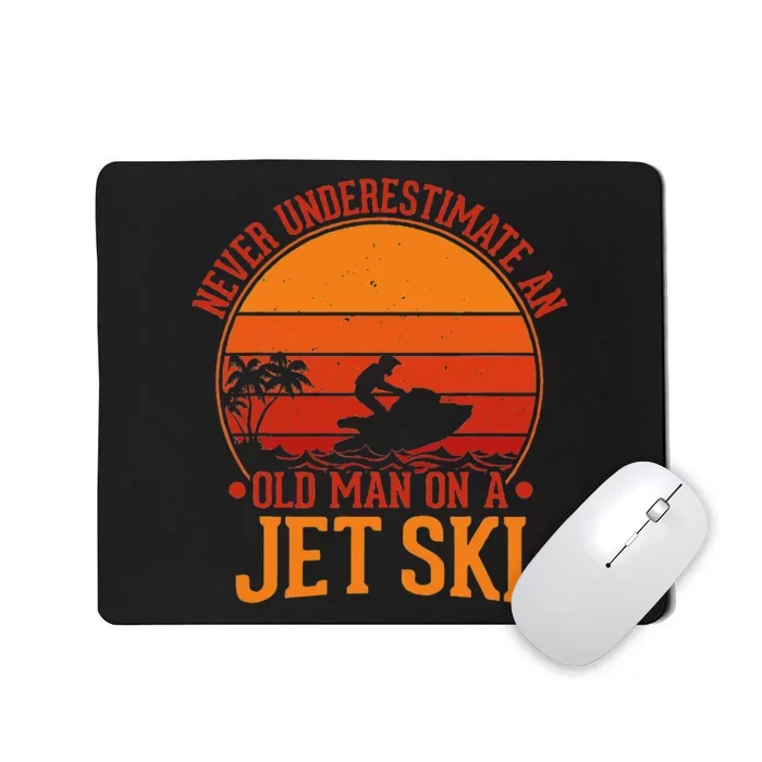 Vintage Water Jet Ski Fun Beach For Retro Jet Ski Mousepad