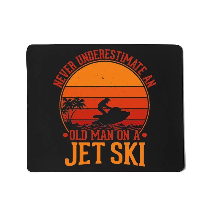 Vintage Water Jet Ski Fun Beach For Retro Jet Ski Mousepad