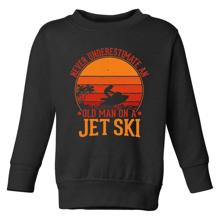 Vintage Water Jet Ski Fun Beach For Retro Jet Ski Toddler Sweatshirt