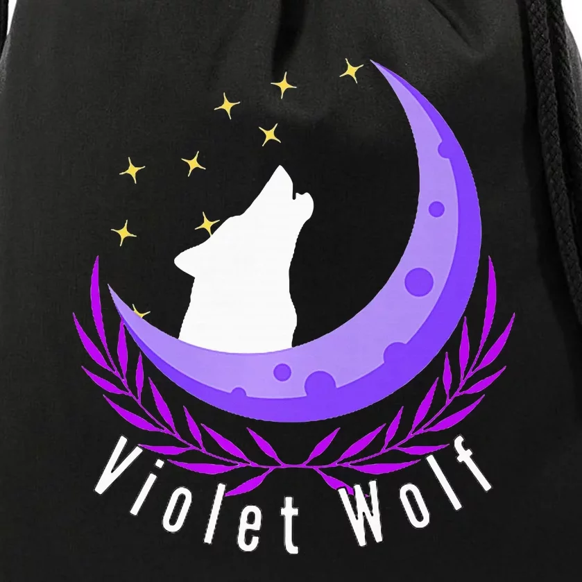 Violet Wolf Jewelry Drawstring Bag