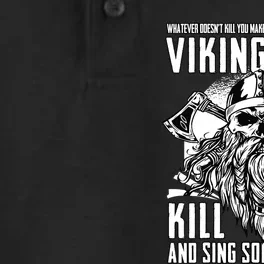 Vikings Will Kill You And Sing Songs About It Funny Viking Dry Zone Grid Performance Polo