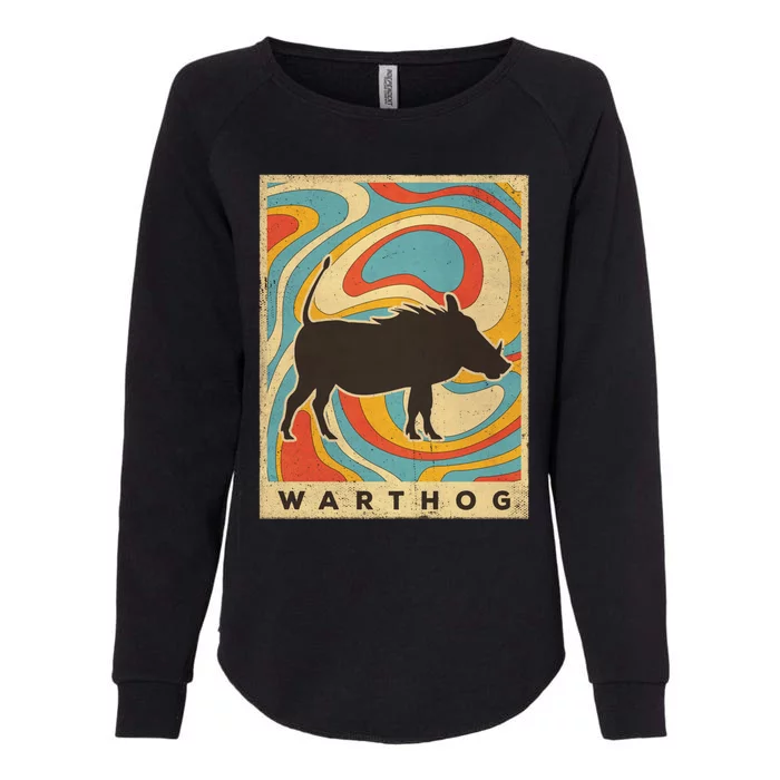 Vintage Warthog Lover Animal Retro Style Funny Gift Womens California Wash Sweatshirt