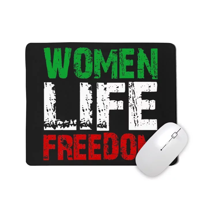 Vintage Woman Life Freedom Distressed Political Free Iran Mousepad