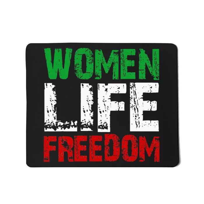 Vintage Woman Life Freedom Distressed Political Free Iran Mousepad