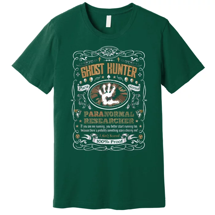 Vintage Whiskey Label Ghost Hunter Premium T-Shirt