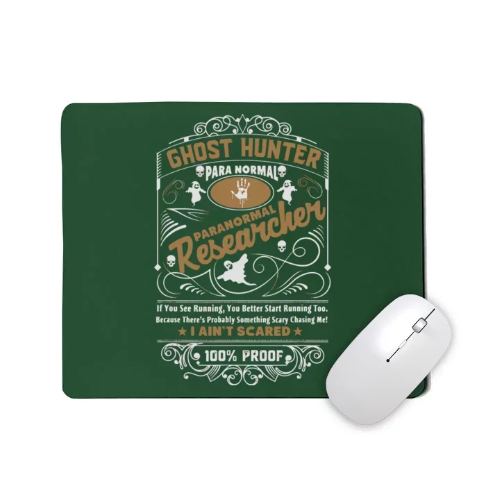 Vintage Whiskey Label Ghost Hunter Mousepad