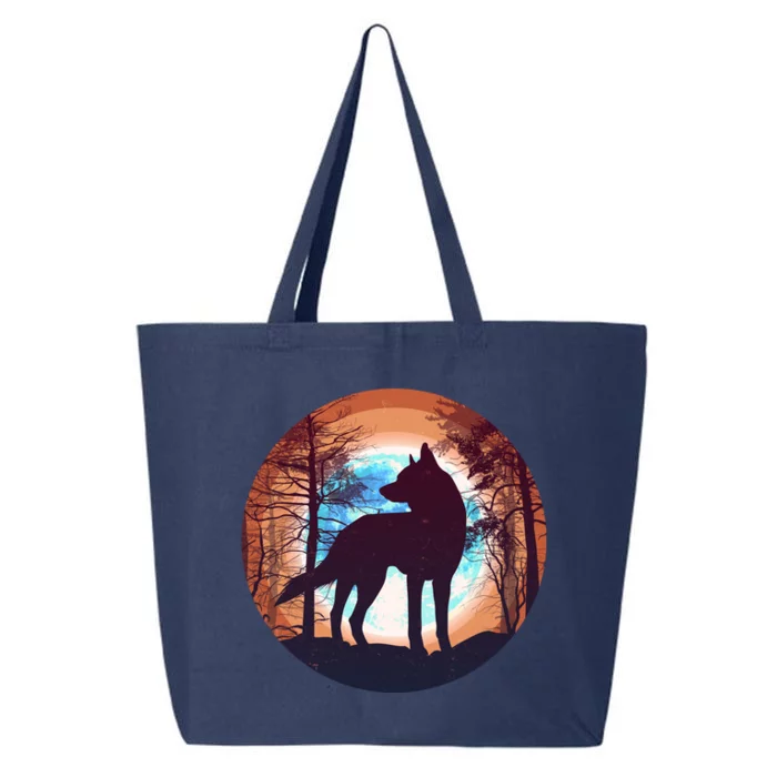 Vintage Wolf Moon Forest 25L Jumbo Tote