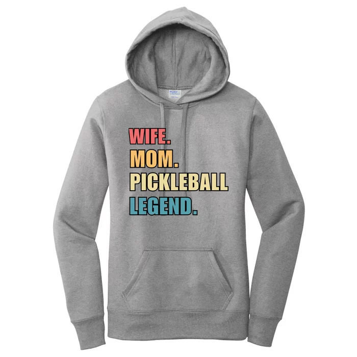 Vintage Wife Mom Pickleball Legend Father Dink Cool Gift Women's Pullover Hoodie