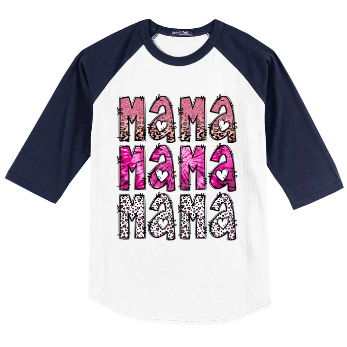 Vintage Western Mama Retro Mama Valentine Baseball Sleeve Shirt