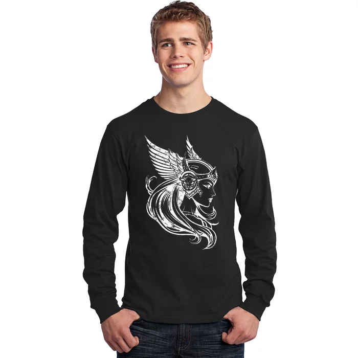 Valkyrie Warrior Norse Shield Maiden Nordic Mythology Long Sleeve Shirt