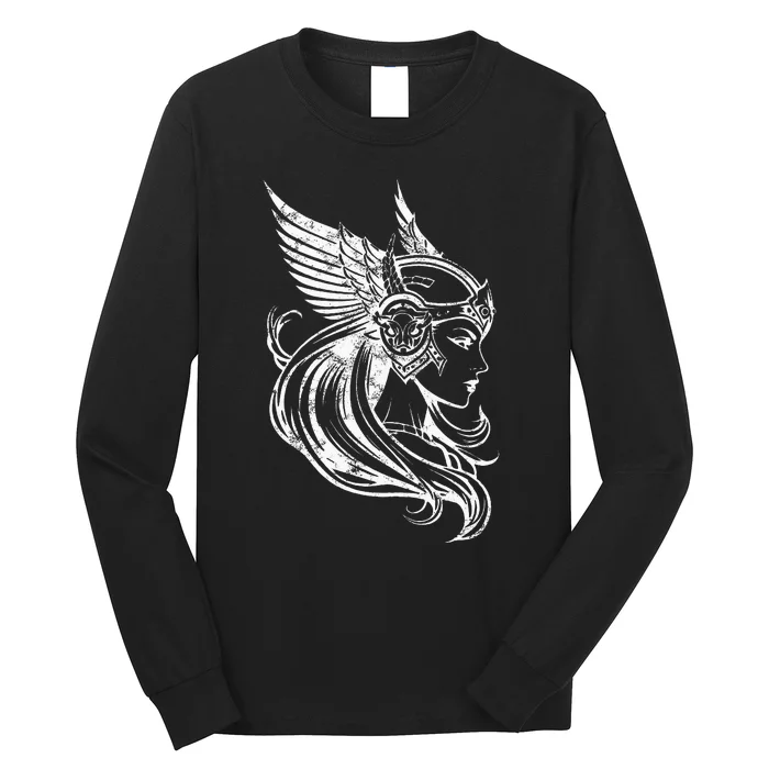 Valkyrie Warrior Norse Shield Maiden Nordic Mythology Long Sleeve Shirt