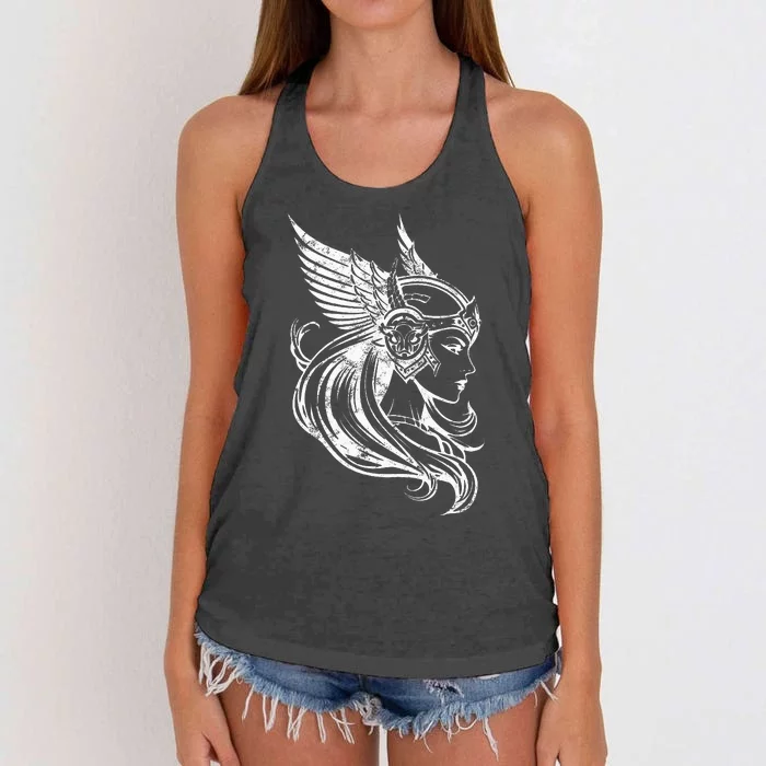 Valkyrie Warrior Norse Shield Maiden Nordic Mythology Women's Knotted Racerback Tank