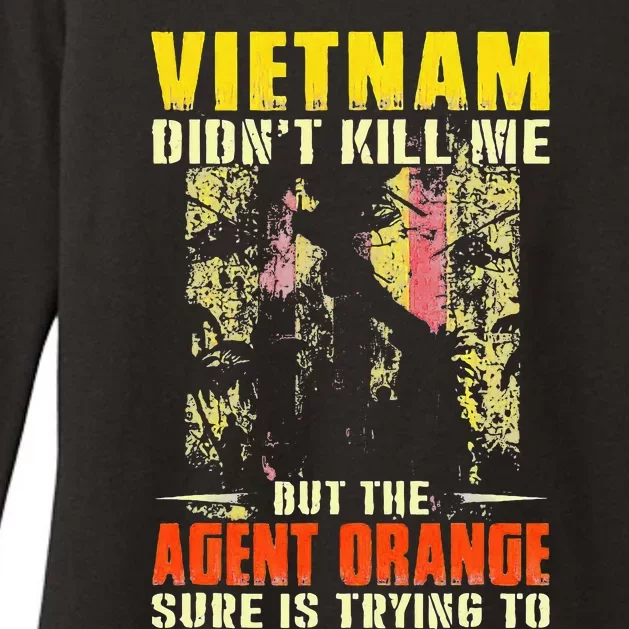 Vietnam War Orange Agent Military Victims Retired Soldiers Womens CVC Long Sleeve Shirt