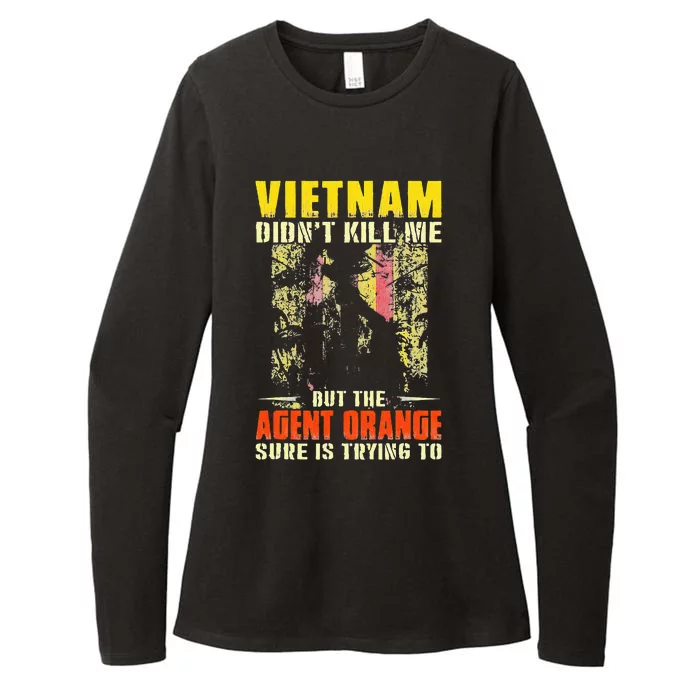 Vietnam War Orange Agent Military Victims Retired Soldiers Womens CVC Long Sleeve Shirt