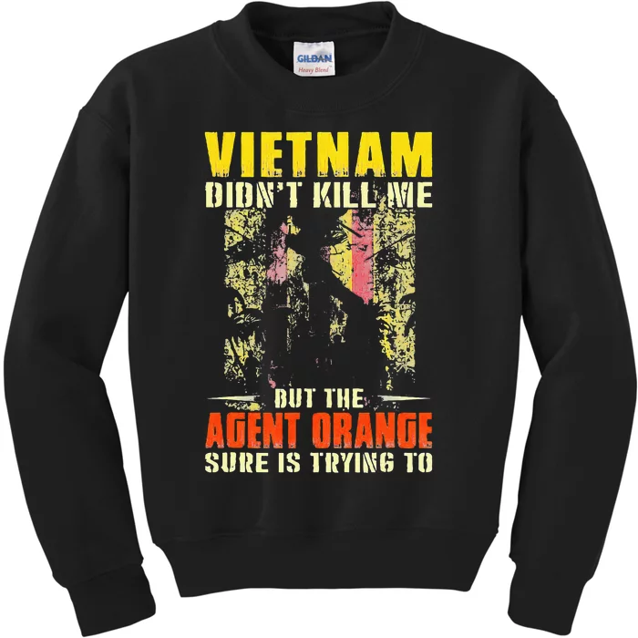 Vietnam War Orange Agent Military Victims Retired Soldiers Kids Sweatshirt