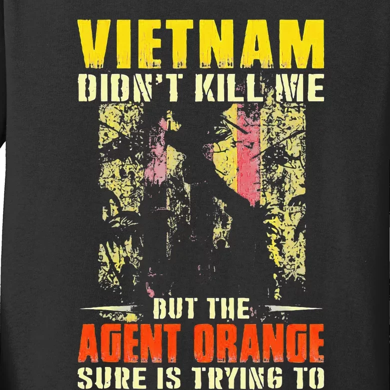 Vietnam War Orange Agent Military Victims Retired Soldiers Kids Long Sleeve Shirt