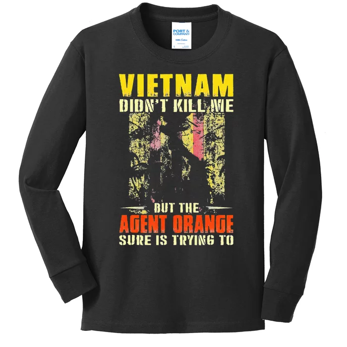 Vietnam War Orange Agent Military Victims Retired Soldiers Kids Long Sleeve Shirt