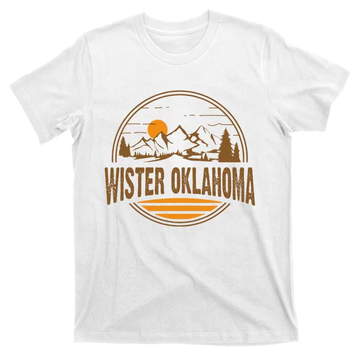 Vintage Wister Oklahoma Mountain Hiking Souvenir Print T-Shirt