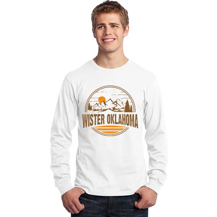 Vintage Wister Oklahoma Mountain Hiking Souvenir Print Tall Long Sleeve T-Shirt