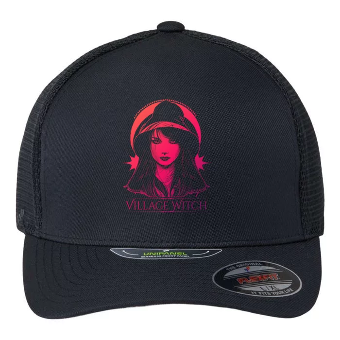 Village Witch Occult Wicca Witchcraft Gift Flexfit Unipanel Trucker Cap