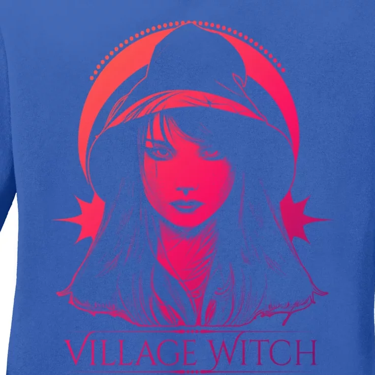 Village Witch Occult Wicca Witchcraft Gift Ladies Long Sleeve Shirt