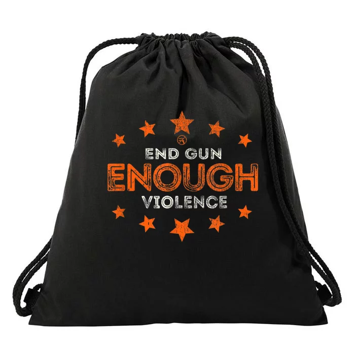 Vintage Wear Orange Anti Gun End Gun Violence Drawstring Bag